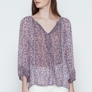 Joie Blouse Gloria Petunia Ditsy Floral Georgette